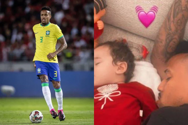 Novo affair de Militão publica foto do jogador com a filha, Cecília