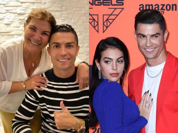 Fotos coloridas Cristiano Ronaldo com sua mãe, Dolores Aveiro, e com a esposa, Georgina Rodríguez