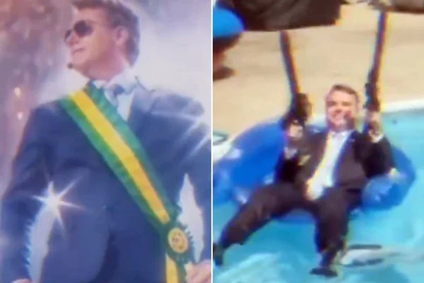 Nikolas divulga vídeo de IA com Flávio bebendo, atirando e soltando míssil