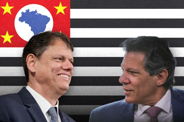 Tarcísio de Freitas (Republicanos) e Fernando Haddad (PT)