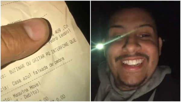“Buzino ou grito?”: motoboy viraliza ao fazer entrega inusitada em MG