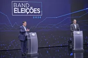 Tarcísio e Haddad em debate em São Paulo Tarcísio e Haddad em debate em São Paulo