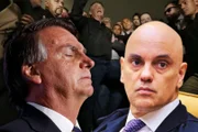 Alexandre de Moraes e  Jair Bolsonaro