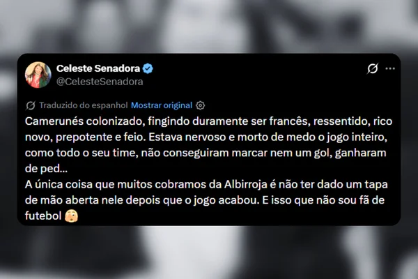 Senadora do Paraguai é racista com Mbappé após eliminação na Copa - destaque galeria Senadora do Paraguai é racista com Mbappé após eliminação na Copa - destaque galeria