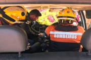 Todos os feridos estavam dentro do carro