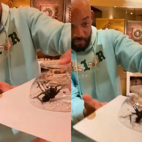 Will Smith com aranha gigante