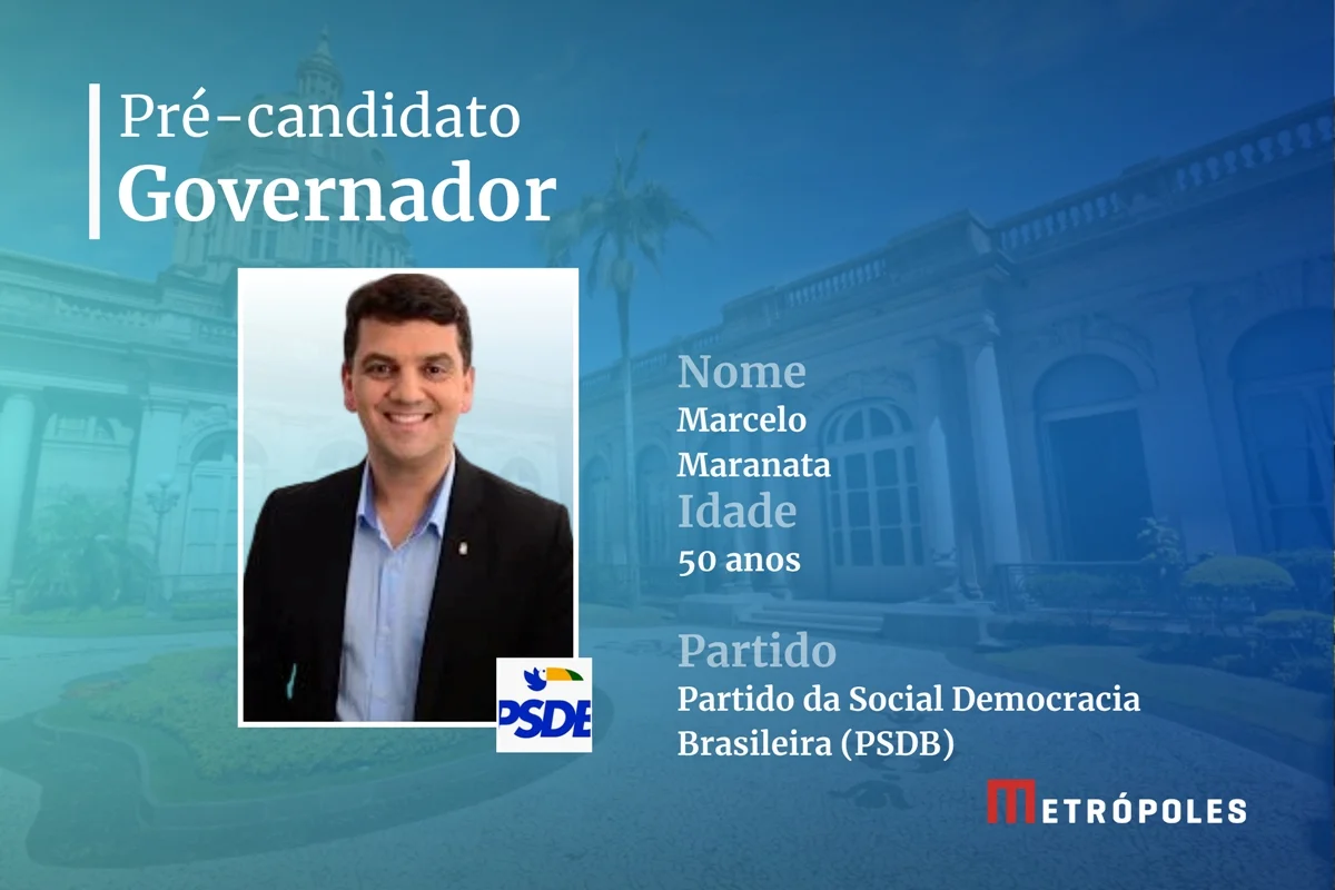 RIO GRANDE DO SUL -
Pré-candidatos ao governo -
Marcelo Maranata (PSDB) RIO GRANDE DO SUL -
Pré-candidatos ao governo -
Marcelo Maranata (PSDB)
