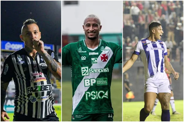 Artilheiros da Série D: Marcelo Toscano pelo Asa-AL, Ronaldy pelo Tuna Luso-PA e Giovane Gomez pelo São José-RS
