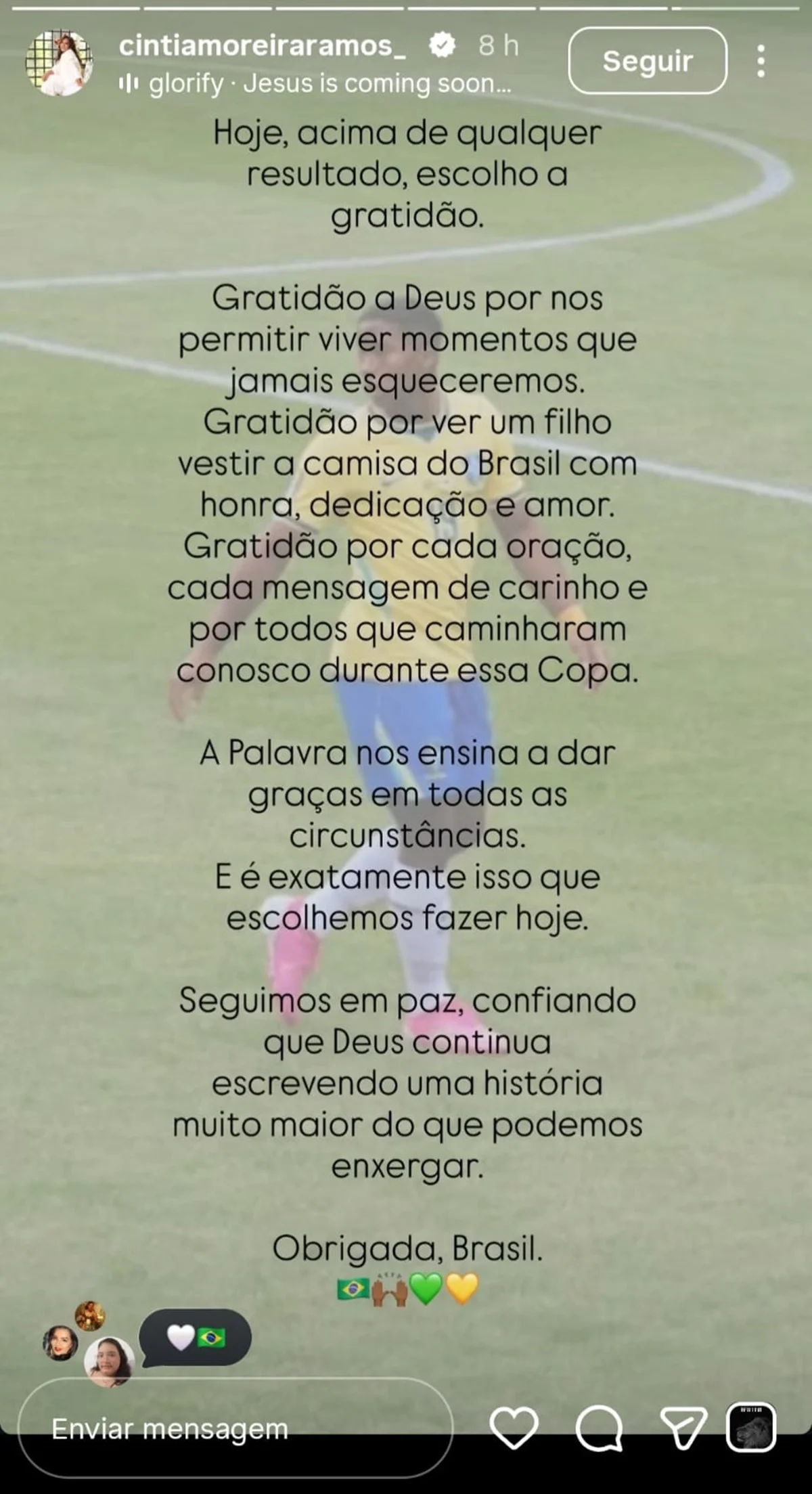 Mãe de Endrick,Cíntia Ramo se declara ao jogador após eliminação da Copa do Mundo Mãe de Endrick,Cíntia Ramo se declara ao jogador após eliminação da Copa do Mundo