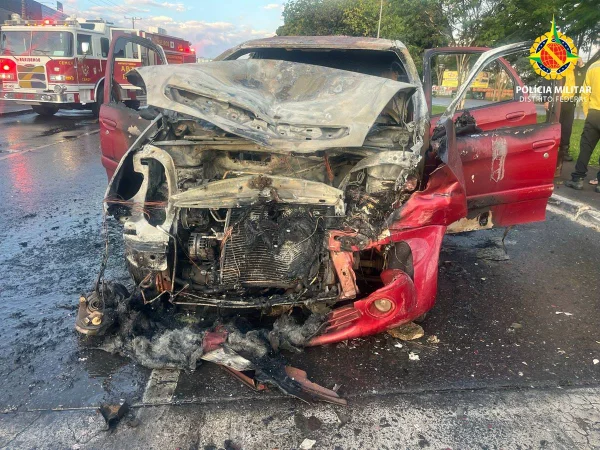 Imagem colorida de acidente no DF