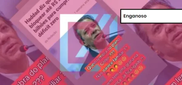 Captura de tela de post enganoso sobre confisco da poupança