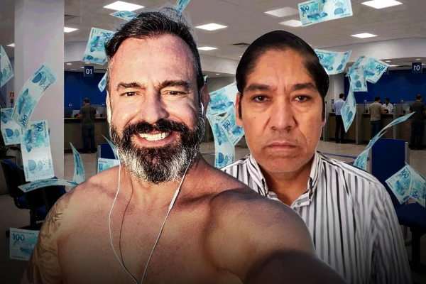 Imagem colorida mostra Julio Cadimo Costa Nobriga, ex-assessor do senador Weverton, e Cleônides de Sousa Gomes | Metrópoles