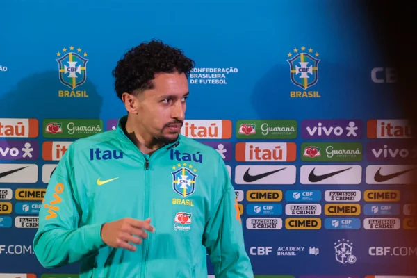 Jogador da Seleção Brasileira, Marquinhos, concede entrevista coletiva no B Hotel em Brasília DF MEtrópoles