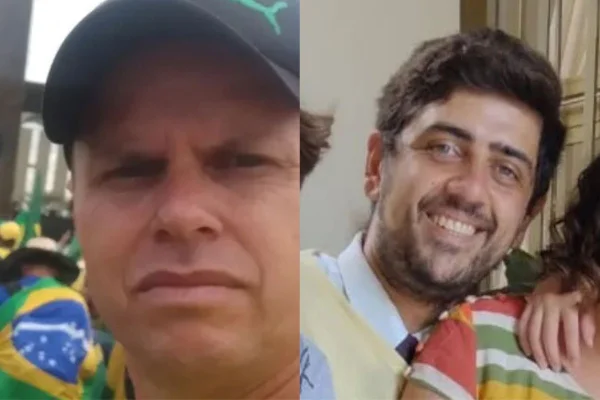 Imagem colorida dos brasileiros Joelton Gusmão e Rodrigo de Freitas detidos na Argentina pelo 8/1 - Metrópoles