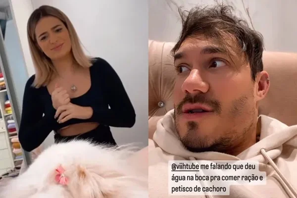 Eliezer expõe desejo de gravidez de Viih Tube: “Petisco de cachorro”