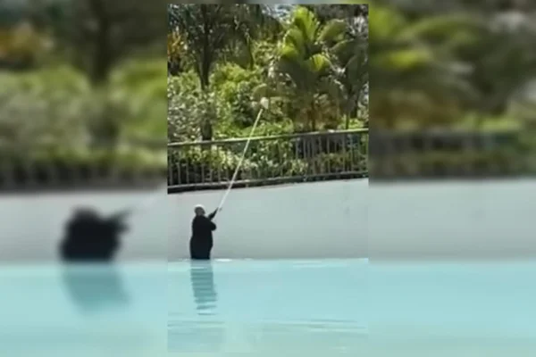 Caldas Novas: fezes em piscina de ondas deixa banhistas revoltados