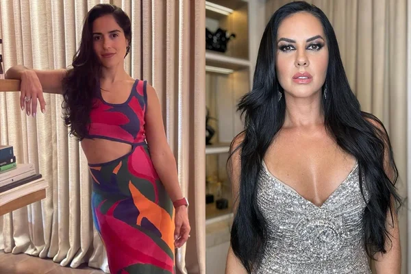 Montagem com fotos coloridas de Camilla Camargo e Graciele Camargo - Metrópoles