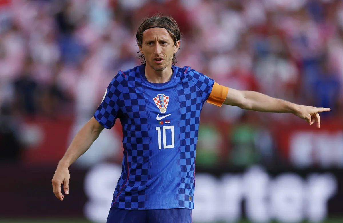 Luka Modrić na partida entre Croácia e Portugal Luka Modrić na partida entre Croácia e Portugal