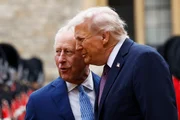 Rei Charles III e o presidente dos EUA, Donald Trump Rei Charles III e o presidente dos EUA, Donald Trump