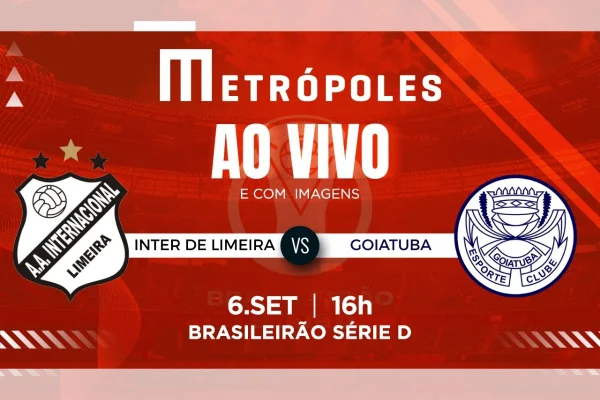 Série D: assista ao vivo e com imagens Inter Limeira-SP x Goiatuba-GO