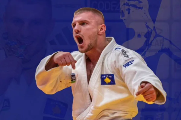 Foto colorida do judoca Akil Gjakova - Metrópoles