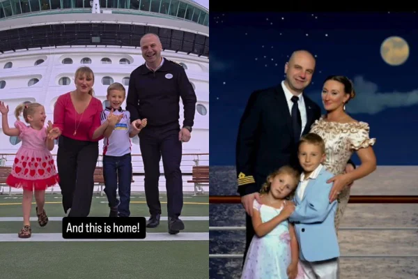 Família vive em navio de cruzeiro e mãe diz que filhos acham normal