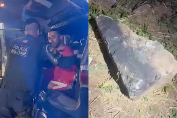 Homem é preso após afundar crânio de amigo com pedregulho