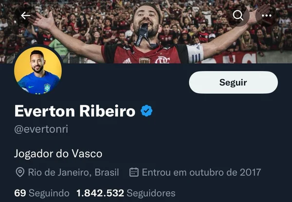 Everton Ribeiro, Diego Ribas e Rodinei têm contas no Twitter hackeadas