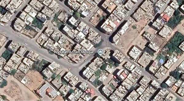 Imagem de satélite de território na Faixa de Gaza