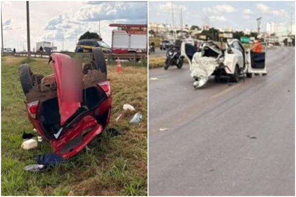 Adolescente de 17 anos dirigia carro na BR-070 que deixou mulher em coma