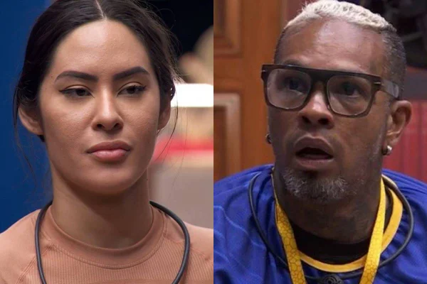 montagem com foto de Isabelle e Rodriguinho no bbb 24 - metrópoles