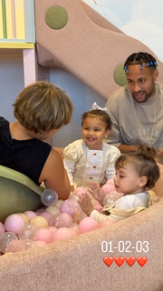 Neymar e os filhos
