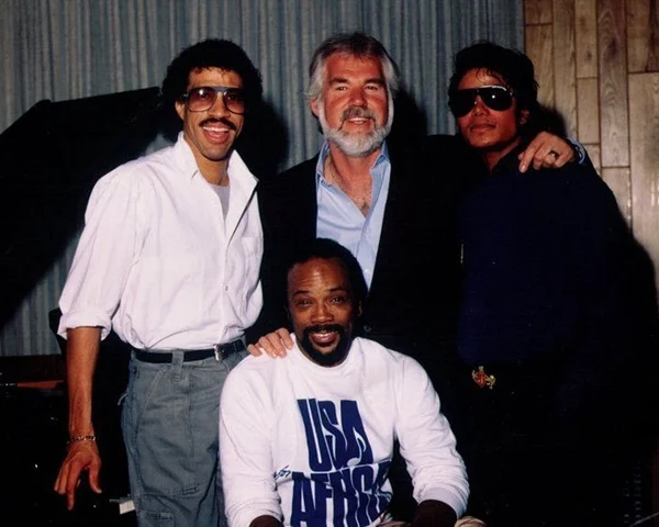 Lionel Richie, Kenny Rogers, Michael Jackson, Quincy Jones
