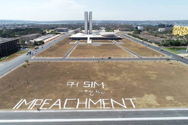 Manifestação em frente ao Congresso Nacional