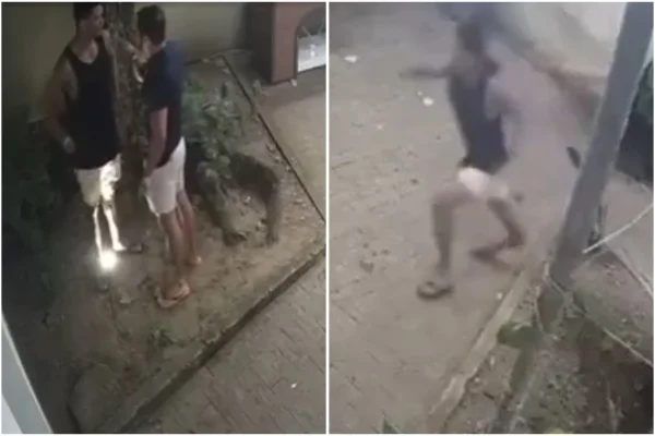 Iimagem colorida, Vídeo flagra delegado atirando em morador de Fernando de Noronha - Metrópoles