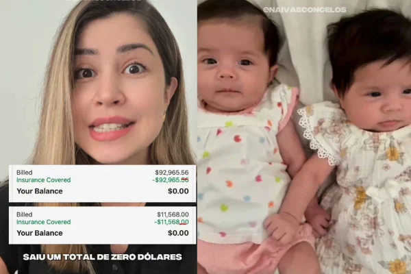 Brasileira choca ao contar valor de parto das filhas gêmeas nos EUA