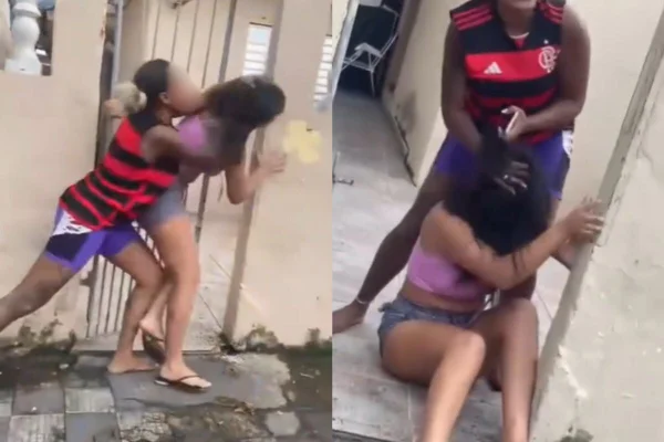 Mulher espancou suposta amante do marido no bairro Parque Fernando Jorge, em Cubatão. Não há registro do caso na Polícia Civil - Metrópoles