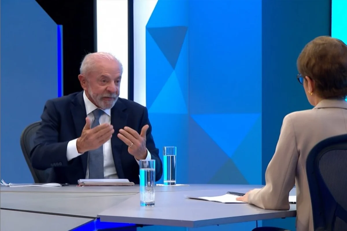 Presidente Lula durante sabatina no Jornal Nacional Presidente Lula durante sabatina no Jornal Nacional