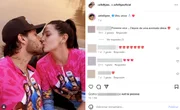 Em outra postagem, o perfil publicou uma foto dos cantores se beijando