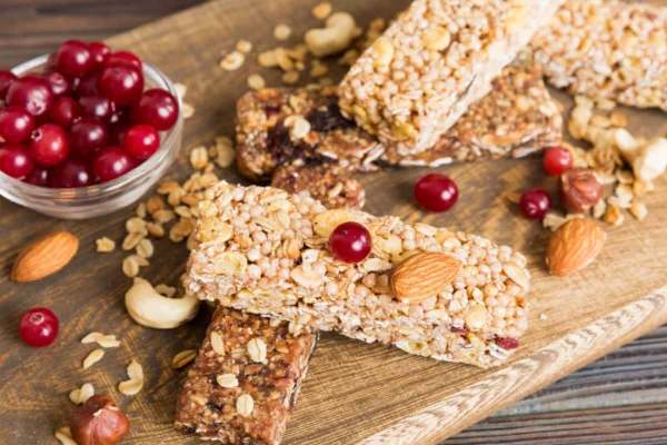 Barra de cereal com frutas
