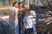 Michelle chegou por volta das 10h