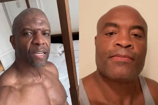 foto colorida de montagem com Terry Crews e Anderson Silva - metrópoles