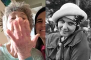 Rejane Schumann ao lado da ativista Deise Falci