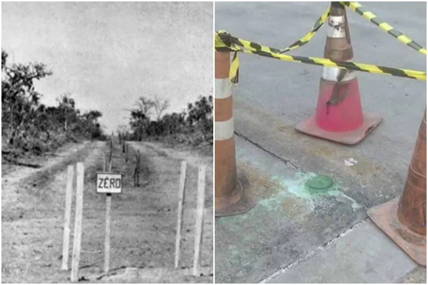 Marco Zero de Brasília encontrado no Buraco do Tatu