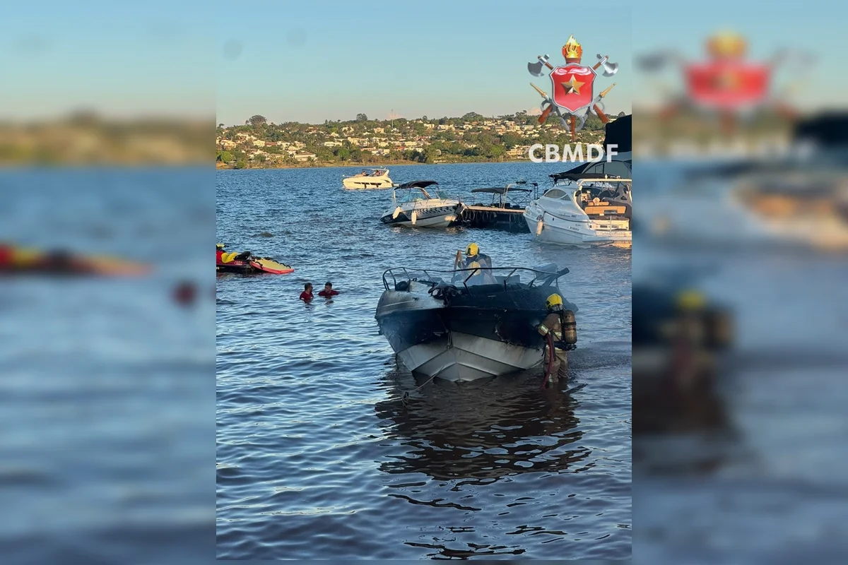 Motor de lancha apresentou falhas antes de incêndio no Lago Paranoá