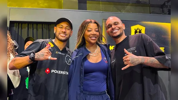Imagem colorida de Neymar, Ludmilla e Cris Guedes - Metrópoles