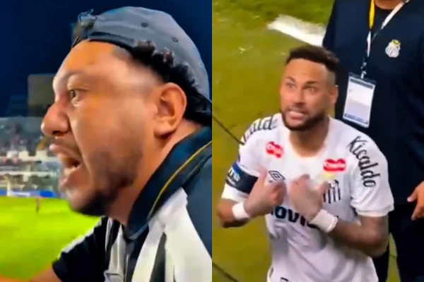 Foto colorida de torcedor do Santos - Metrópoles