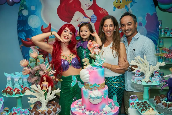 Julia Sayuri celebra 3 anos com festa inspirada na Pequena Sereia