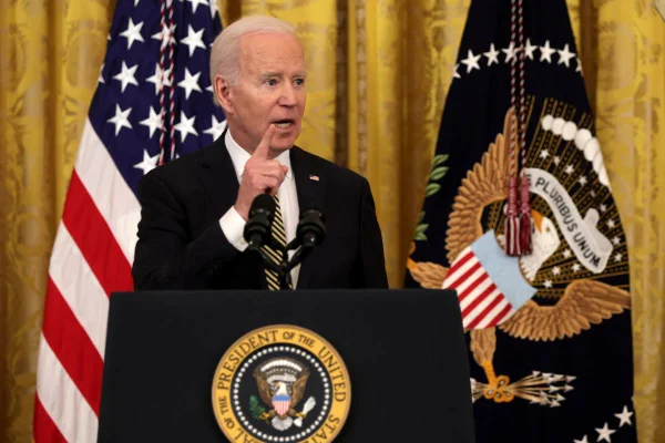 Presidente dos Estados Unidos, Joe Biden, fala em evento realizado na Casa Branca - Metrópoles
