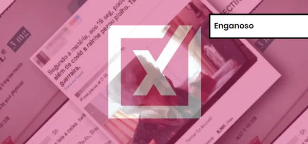 Captura de tela de tweet com etiqueta de conteúdo enganoso